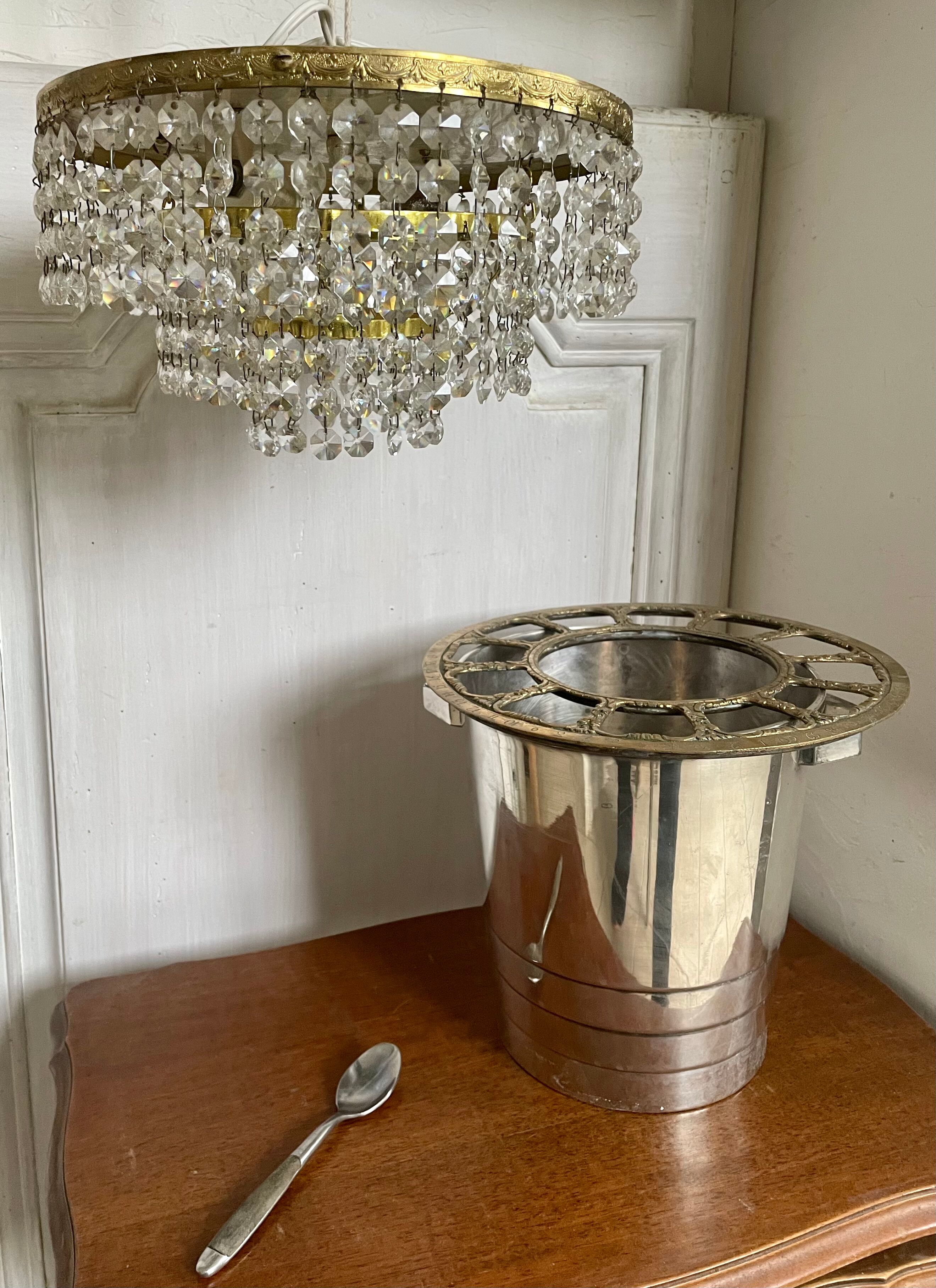 Ceiling lamp crown brass with vintage tassels
