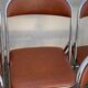 10 vintage skai and chrome metal folding chairs 1970
