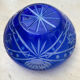 Kobalt blauwe kristallen fruitschaal