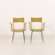 Boomerang chair attr. to Carlo De Carli, set of 2, Italy 1950s
