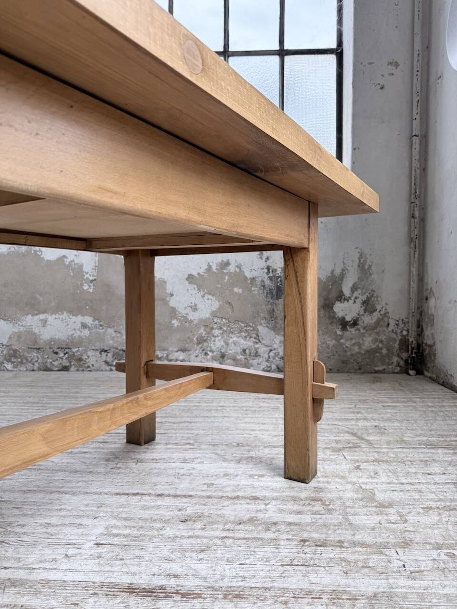 Table mobilier montagne 1950 hêtre massif