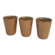 3 stoneware cups