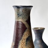 Ceramic - Soliflore vase in glazed stoneware, France circa 1970