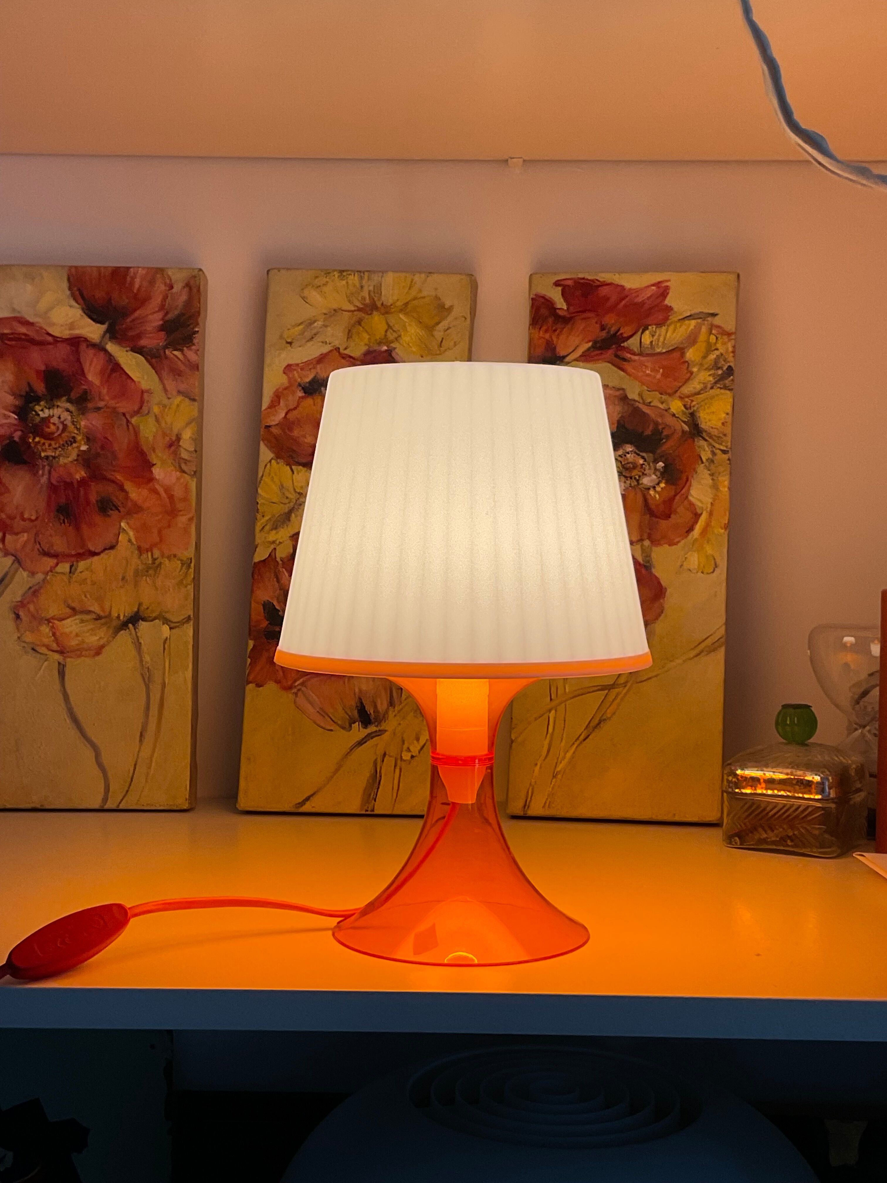 Orange plexi lamp ikea 90s Carl Ojerstam