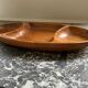 Compartmentalized wooden serving dish