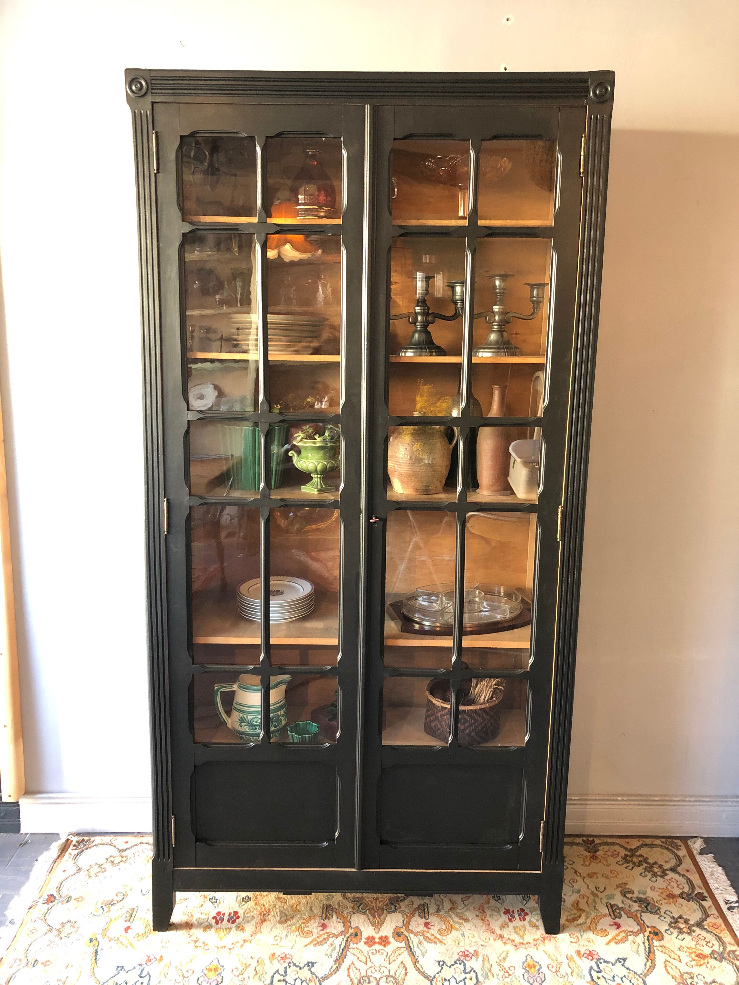 Old glass-enclosed Parisian wardrobe