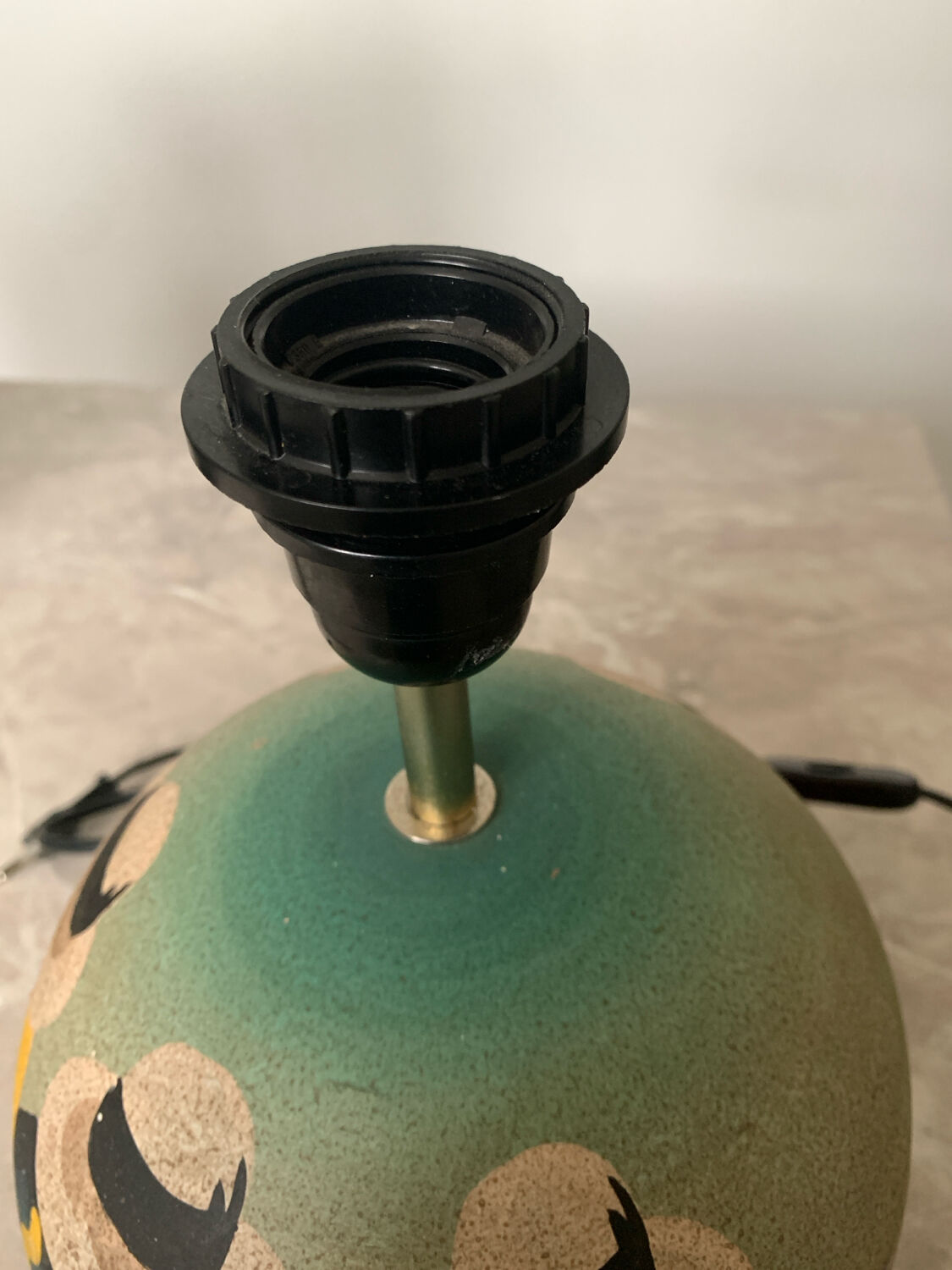 Vintage ball lamp - Arty style - hand-painted