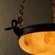 Suspension / alabaster ceiling light from the early 20th century, Denmark, Art Nouveau, 1900