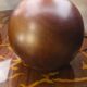 Scandinavian design bedside lamp round wooden ball 26x15 cm