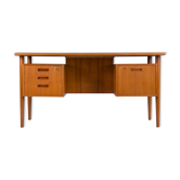 Mid-century Danish teak desk by HP Hansen, 1960s