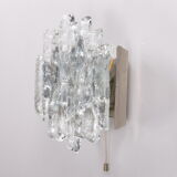 Wall lamp with ice glass made by J.T. Kalmar,1960s