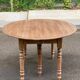 Table ronde extensible Louis Philippe XIXème à volet pliable 6 pieds 200cm