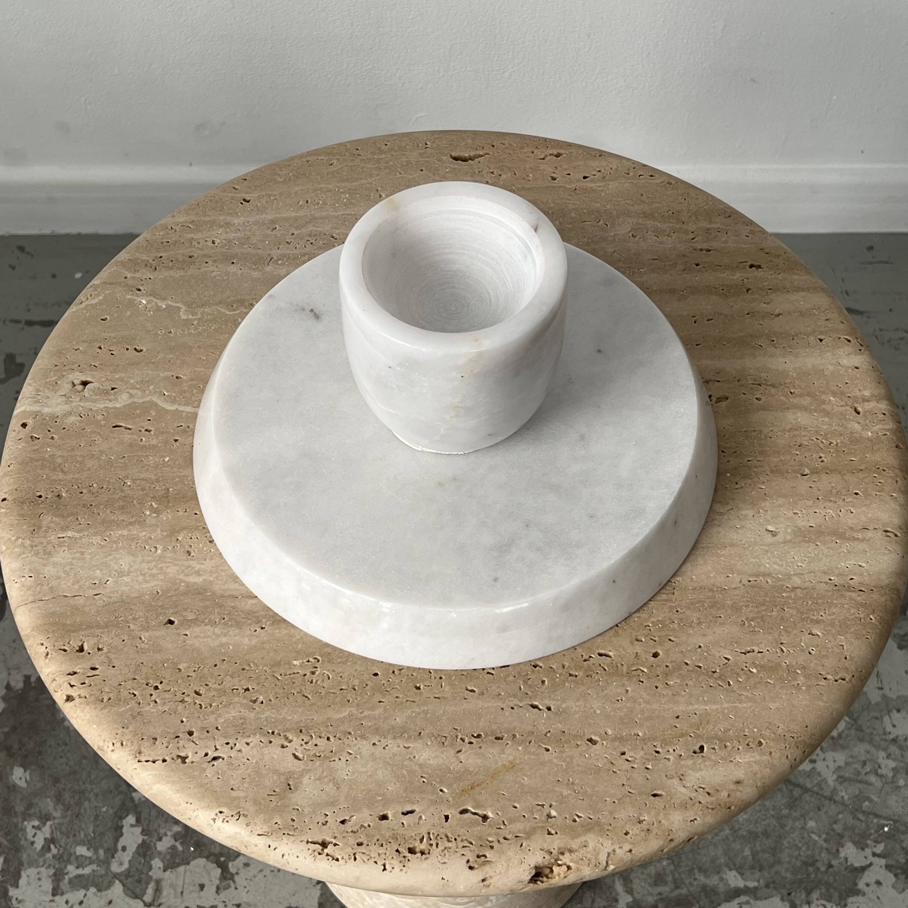 Marble pedestal dish