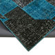 Hand-knotted turkish vintage 200 cm x 297 cm black patchwork carpet