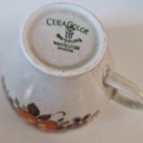 Lot of 10 vintage porcelain cups from Winterling Bavaria with orange flowers from the 70s.