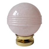 Art Deco lamp in brass and glass by Clichy