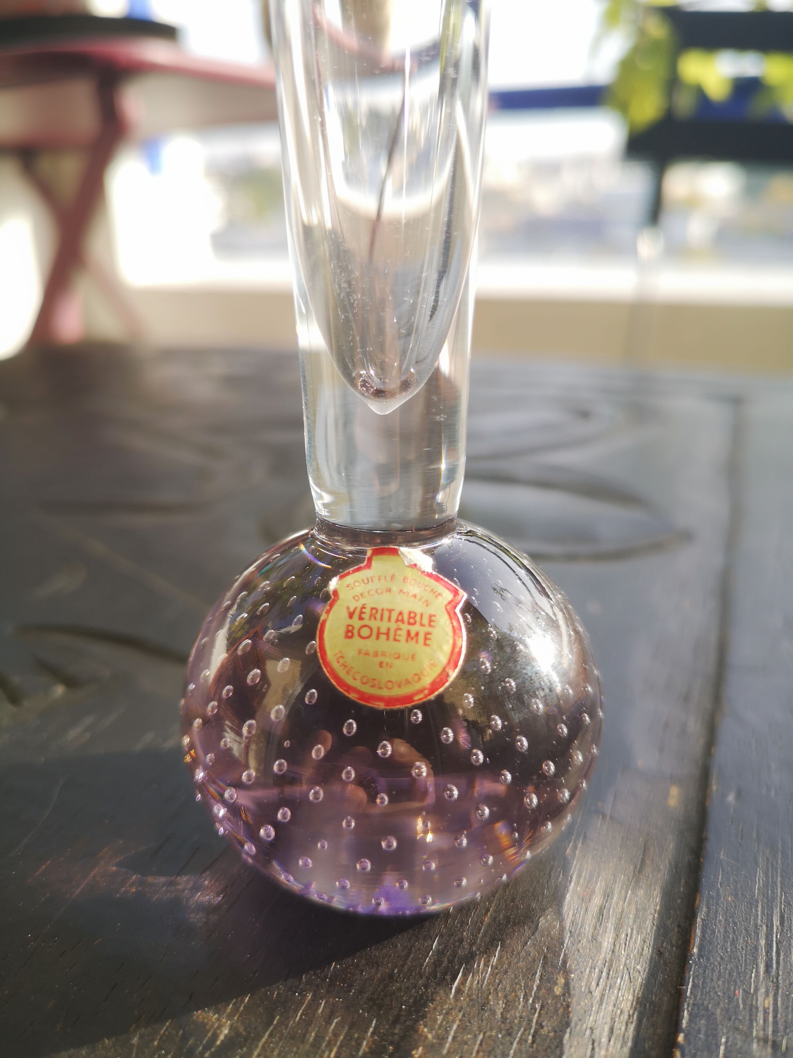Bohemian crystal soliflore - 1980s