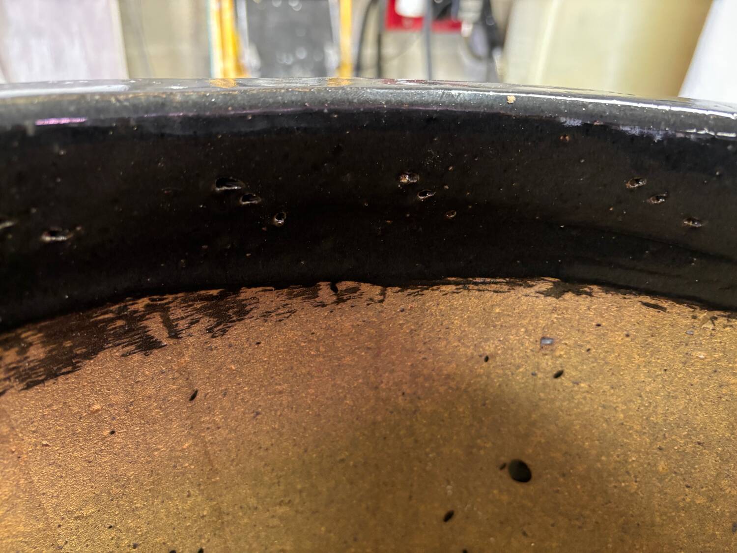 Grand pot en grès émaillé