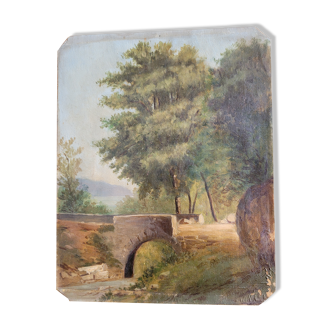 Oil on canvas landscape
