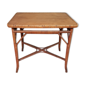 Antique rattan table from around 1900