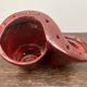 Burgundy ceramic flowerpot, 1950s
