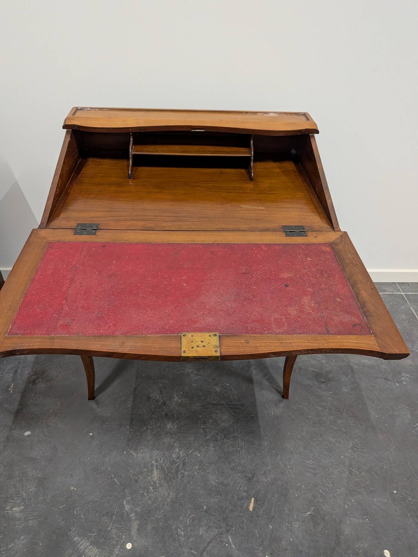 Antique secretary desk with drop-down front, cabriole legs – Louis XV style