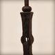 Brutalist lamp base in wrought and beaten iron, France, 1920 to 1960.