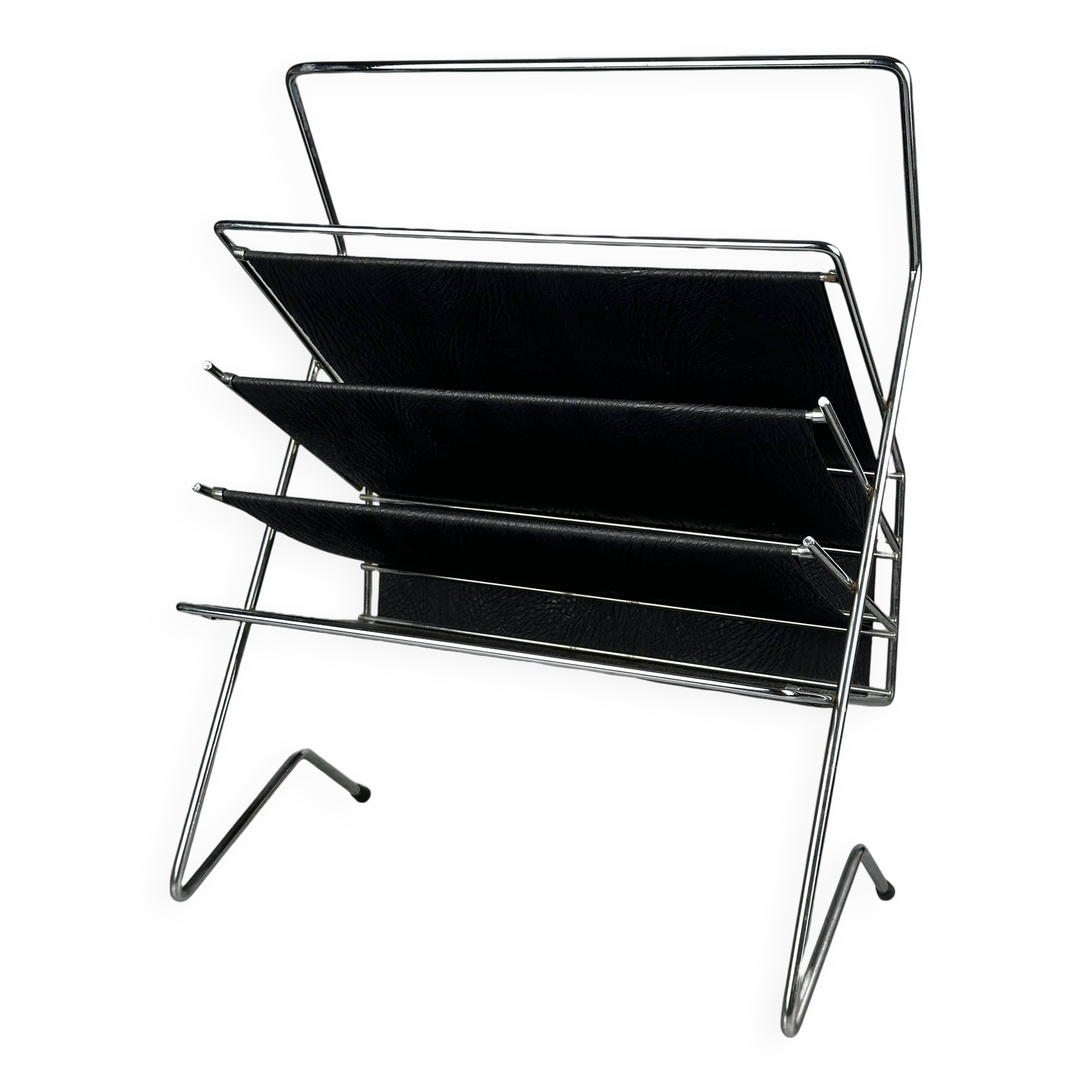 1960s/1970s Newspaper Holder Metal Plastic Space Age Mid Century