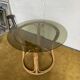 Round dining table with bamboo legs