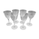 Series of 6 white wine glasses signed Baccarat model Zurich