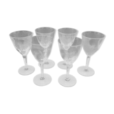 Series of 6 white wine glasses signed Baccarat model Zurich