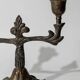 Vintage bronze candlestick for two candles, 1910s, Art Deco design.