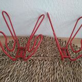 Pair of hooks in red metal