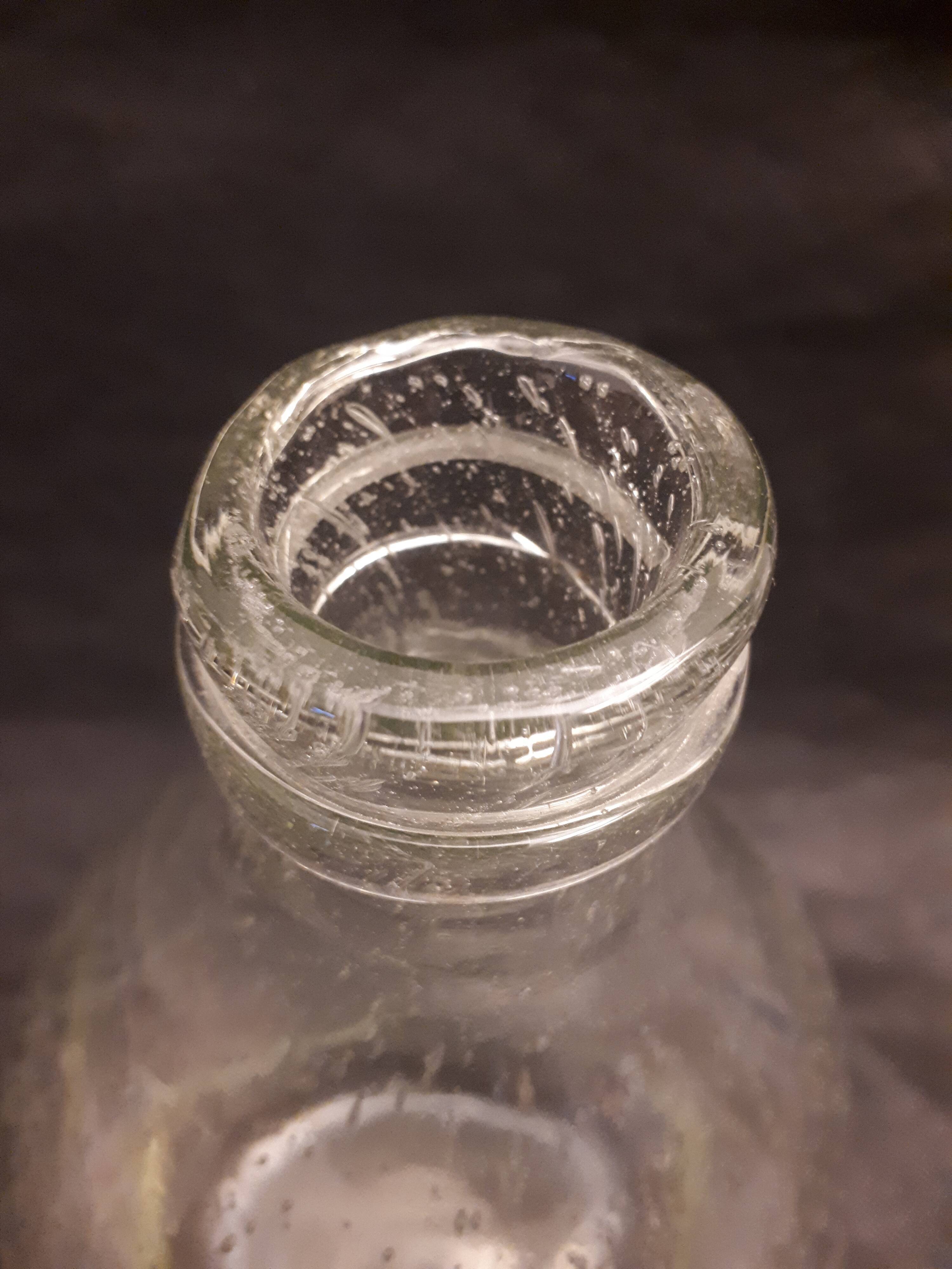 Bottle bubbling glass artisan Biot vintage 1970