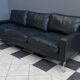 black leather Tecta -seat sofa by Hans Konecke 1960s