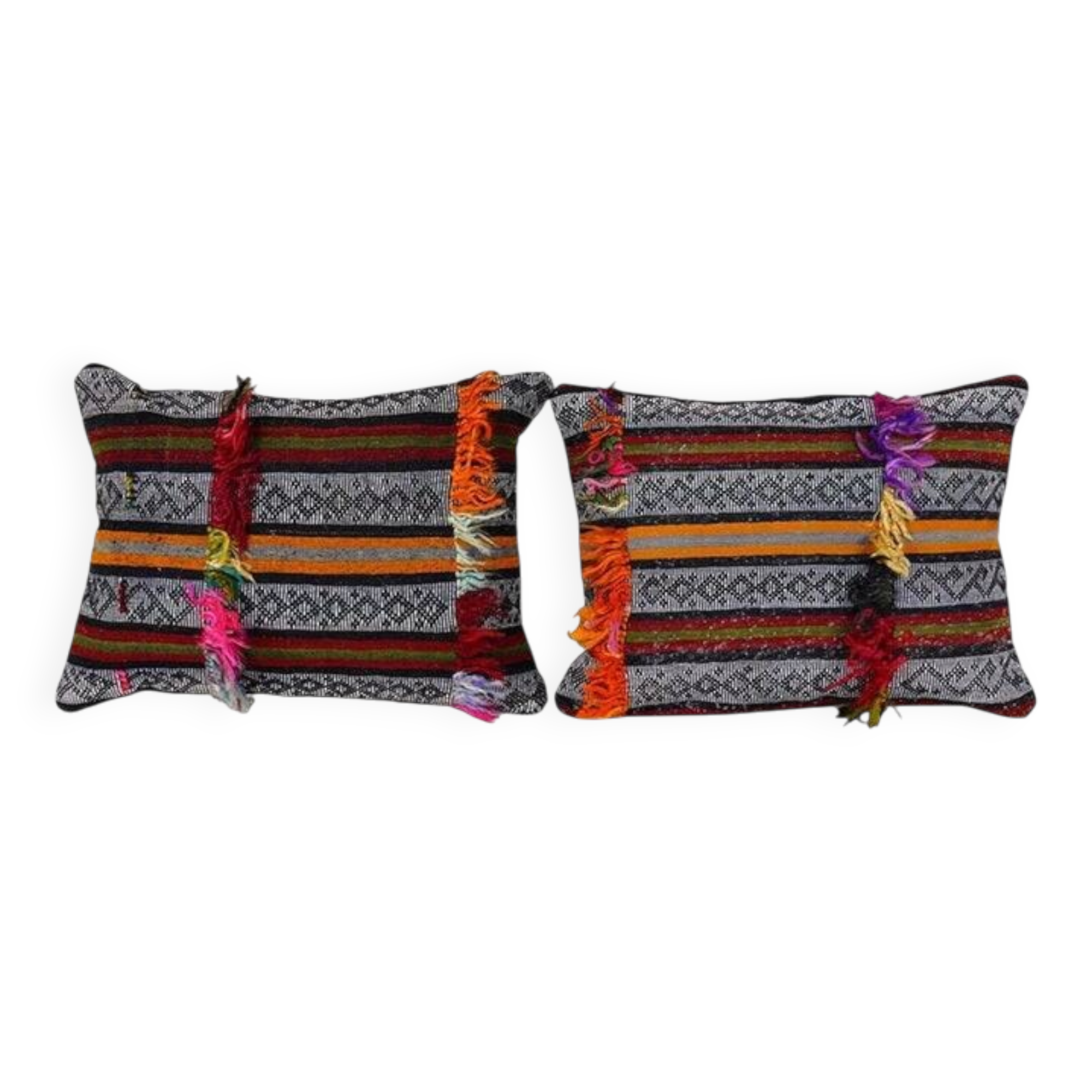 Set of 2 vintage Turkish cushion covers 46x61 cm