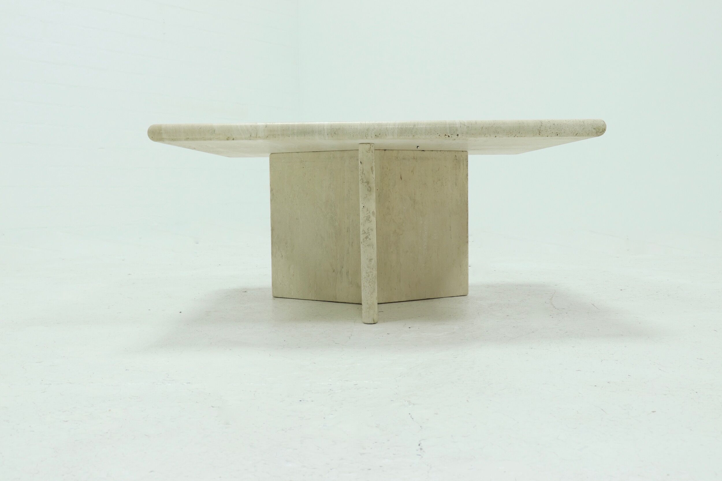 Italian modern travertine coffee table 1970