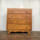 Chest of drawers vintage oak feet compass retro 1950 4 drawers