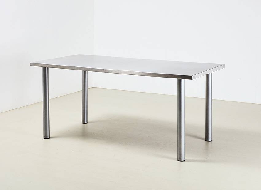 Postmodern Dining Set in Aluminum and Steel Belgium 1980s/90s
