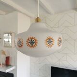 Vintage glass pendant lamp from the 70s