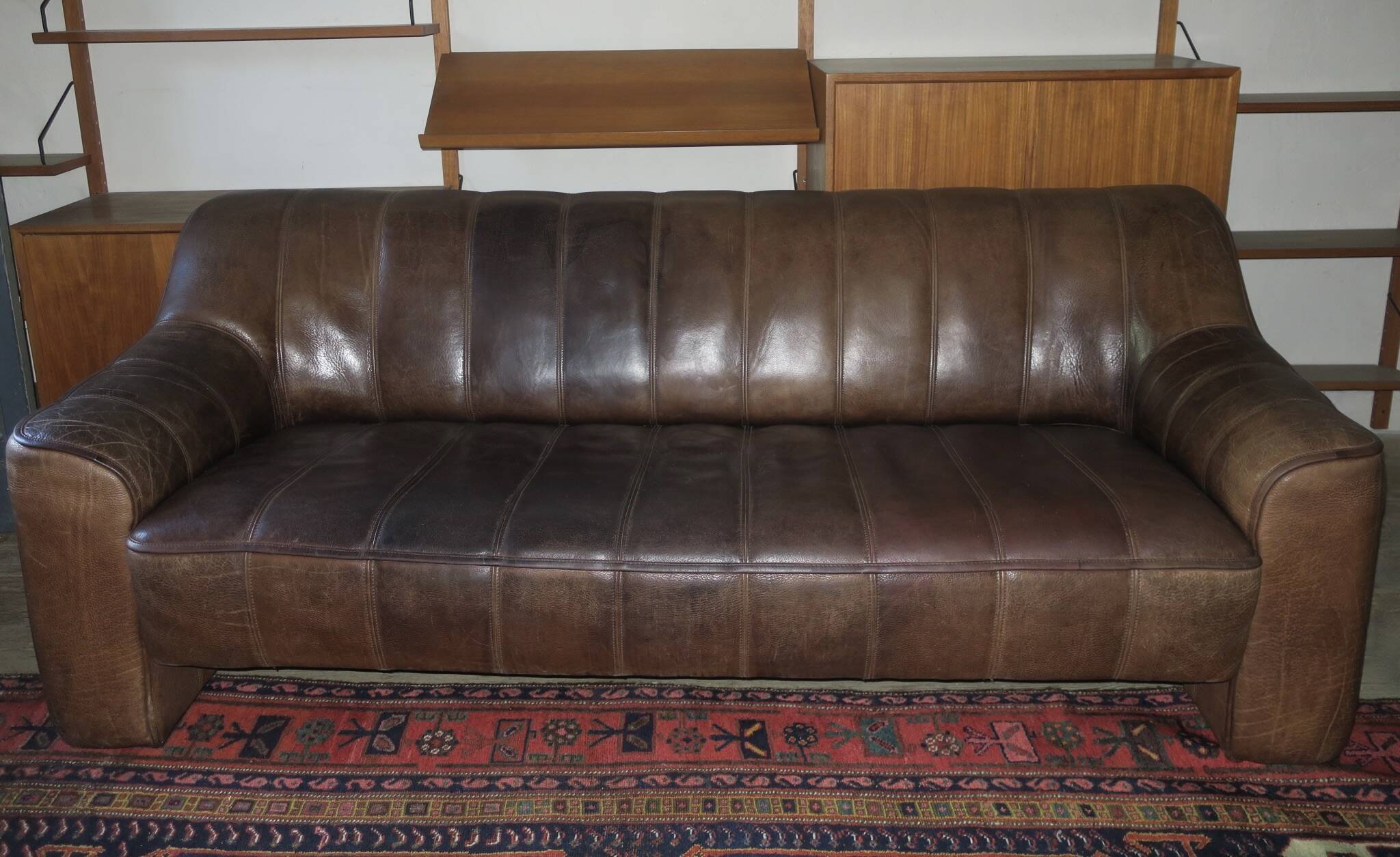 De Sede DS44 buffalo leather 3-seater sofa, Switzerland 1970s