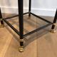 Pair of black lacquered metal and brass shelves. Guy Lefèvre for Maison Jansen. Circa 1970.