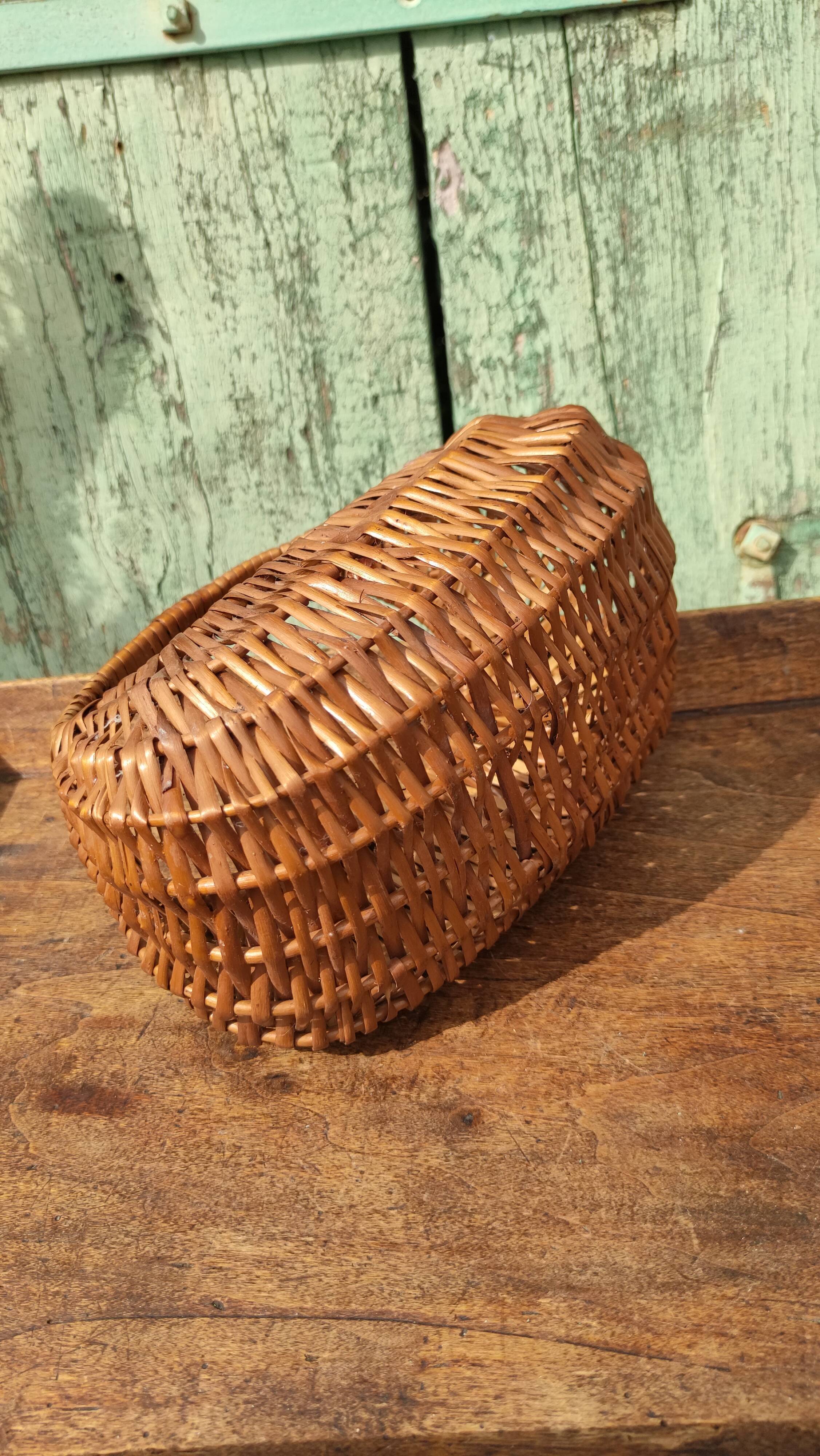 Vintage basket in woven wicker