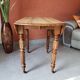 Old round table in walnut with flaps Louis Philippe