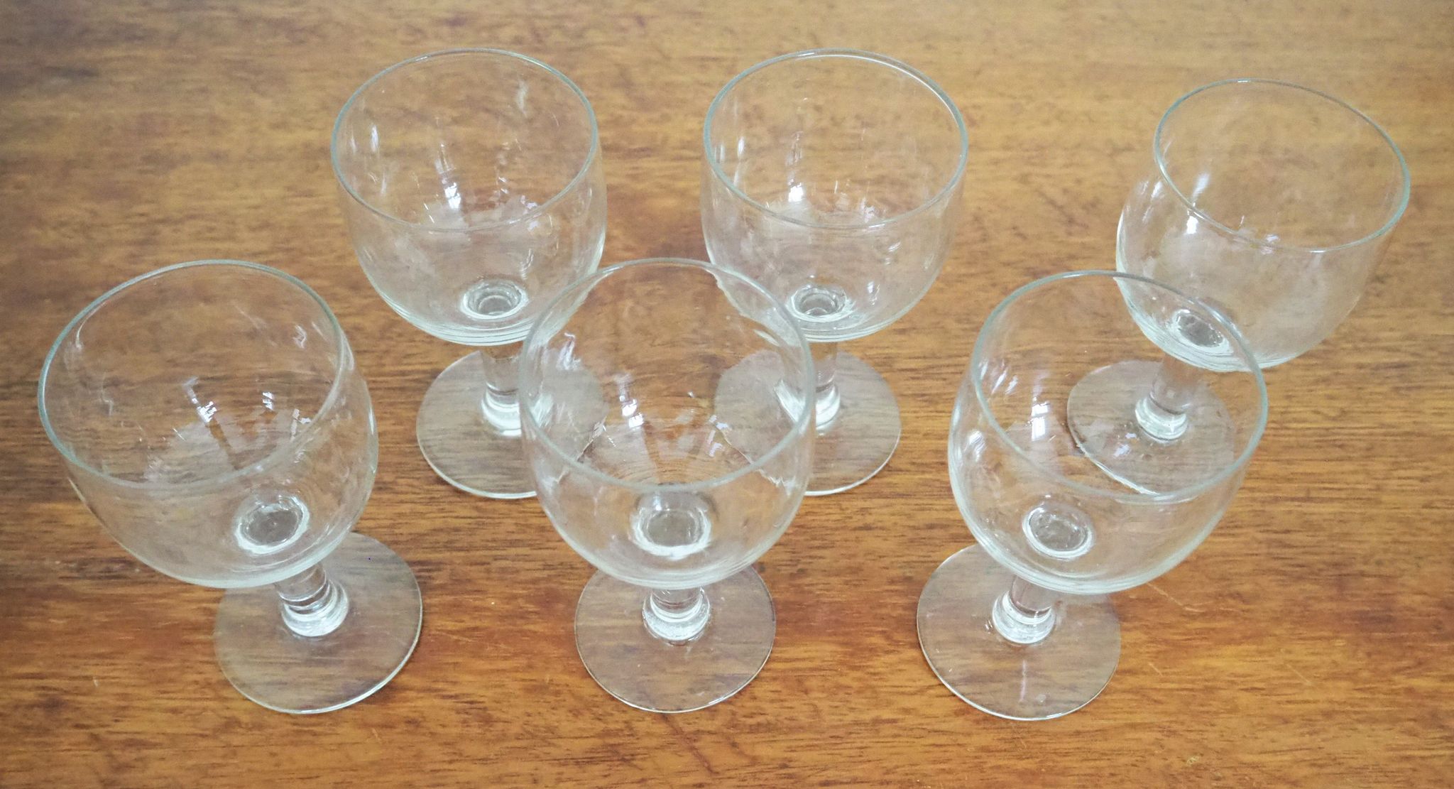 6 old balloon glasses – Bistrot style – XXth century