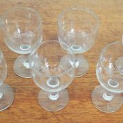 6 old balloon glasses – Bistrot style – XXth century