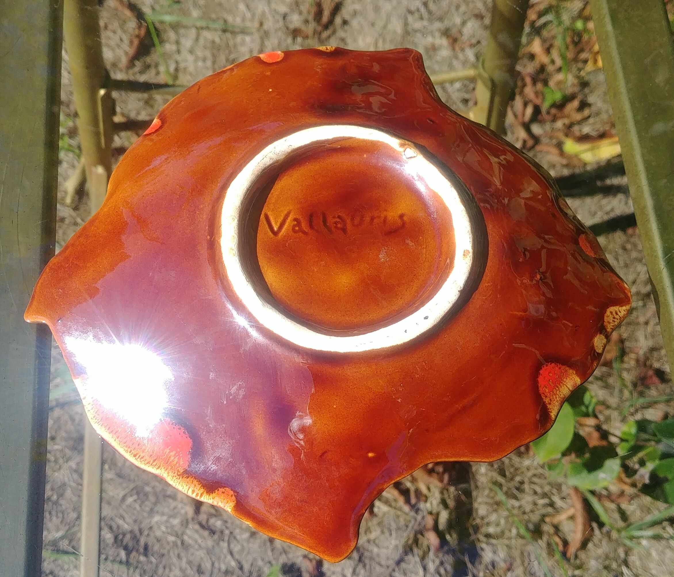 Trinket bowl in glazed ceramic Vallauris