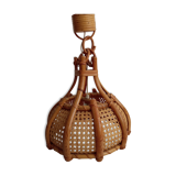 Bamboo and canning hanging lamp