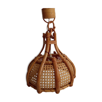 Bamboo and canning hanging lamp