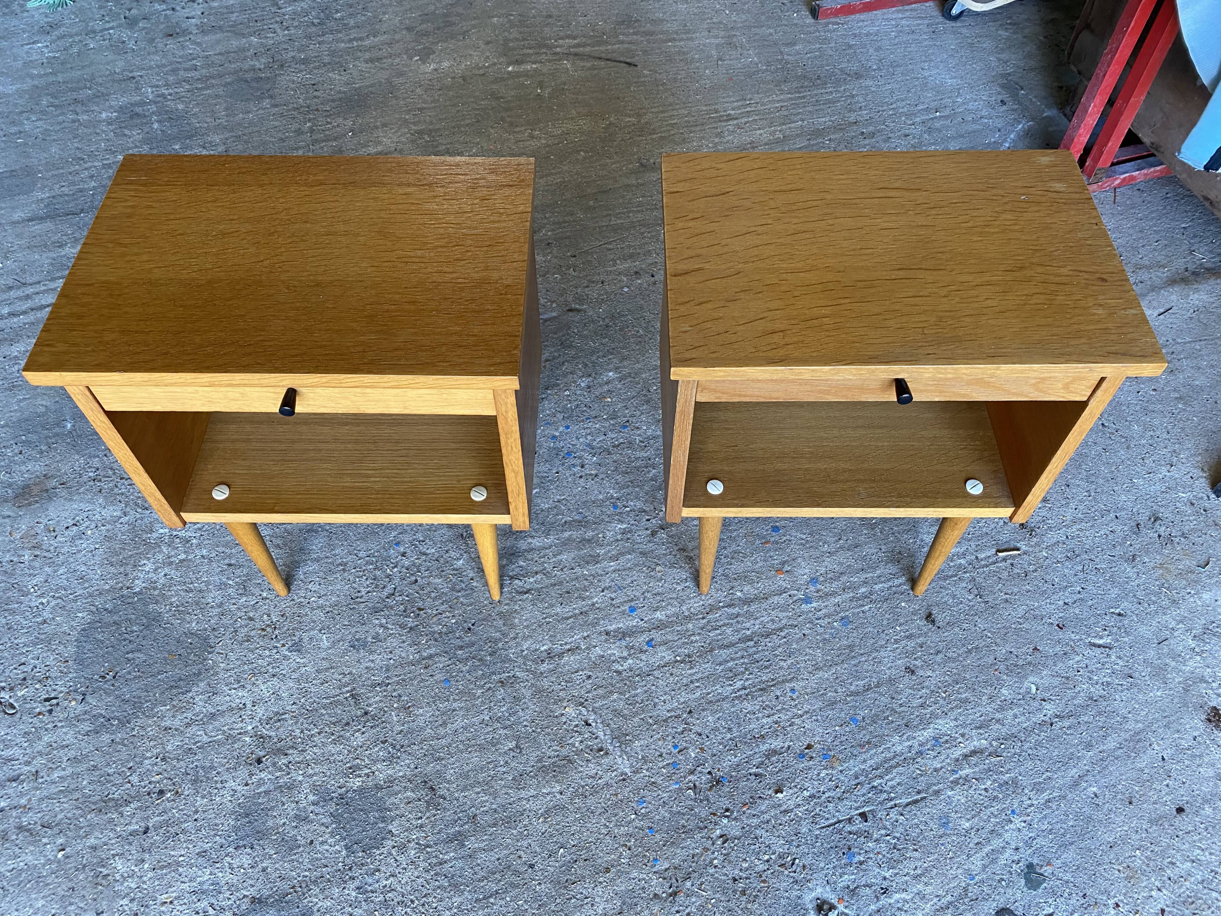 Pair of vintage bedsides, 60s
